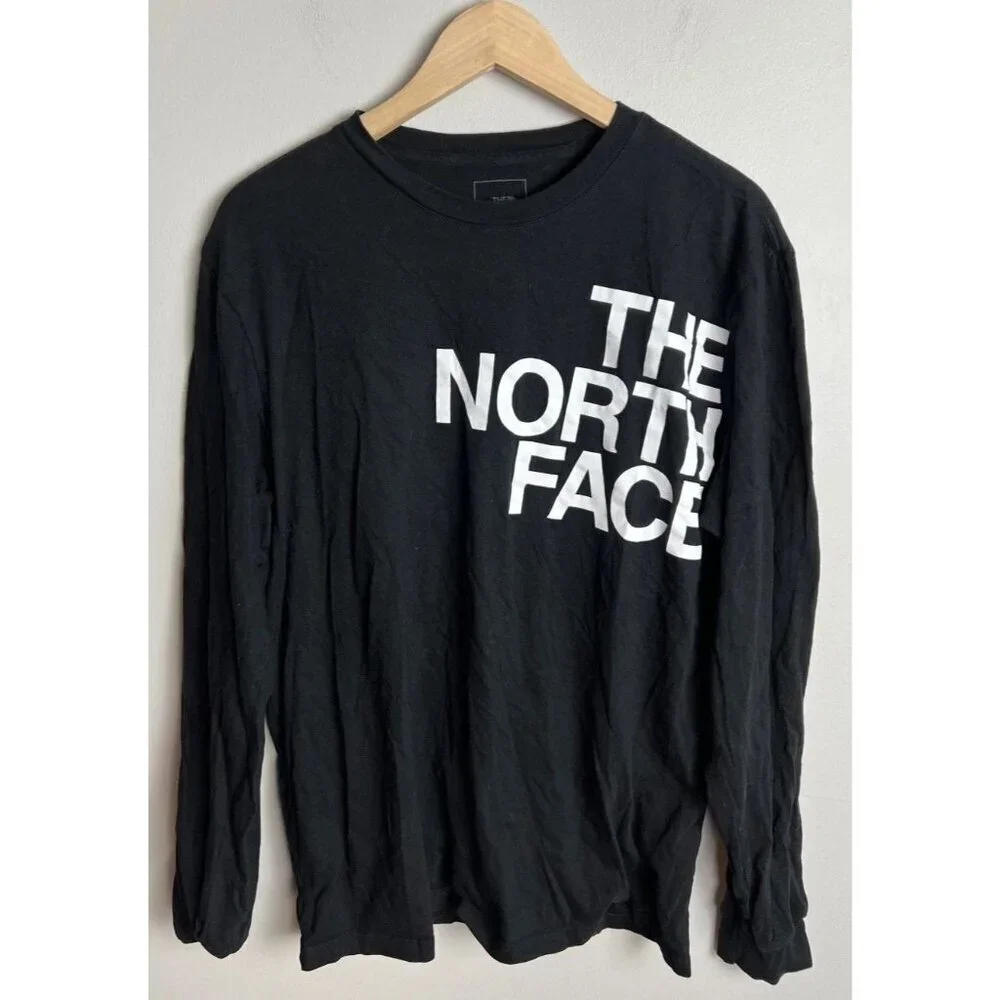 The North Face Black Long Sleeve Graphic T-Shirt Cotton Size Large Men’s